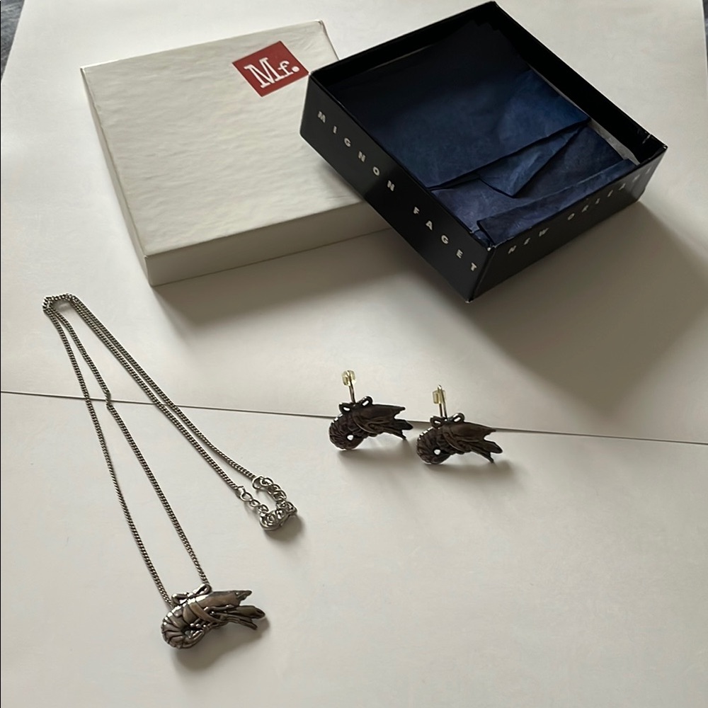 Mignon Faget Silver Crawfish Jewelry Set